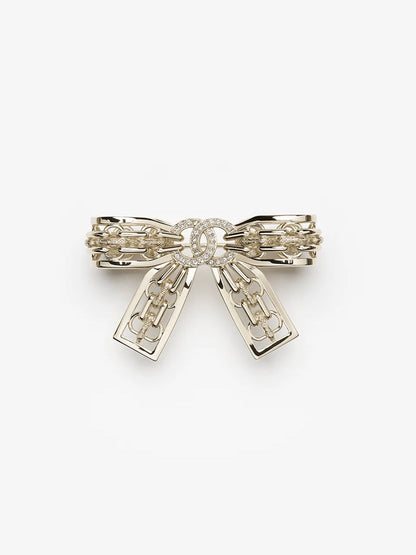 [⭐Haelin Jewelry]25K Hollow Bow Brooch