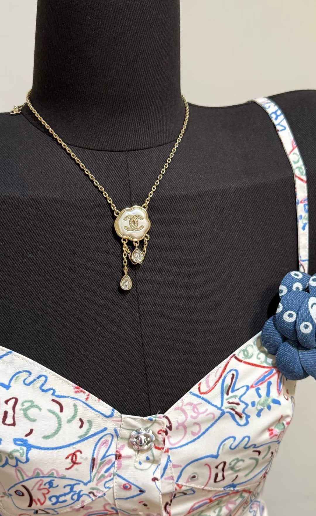[⭐Haelin Jewelry]Cloud Pearl Mother-of-Pearl Diamond Chain Pendant Necklace