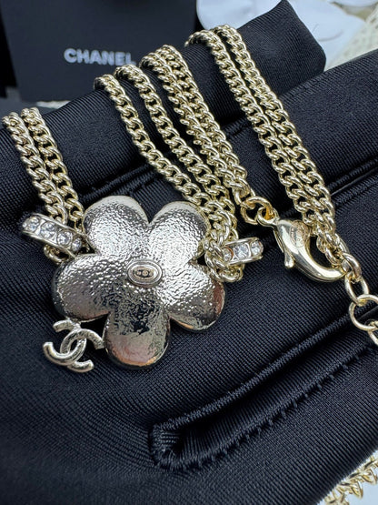 [⭐Haelin Jewelry]New Blue Floral Double-Layer Necklace