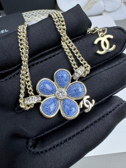 [⭐Haelin Jewelry]VOLTE New Blue Floral Double-Layer Bracelet