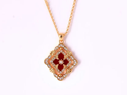 [⭐Haelin Jewelry] B.C.L ENAMEL ROTATING SINGLE-DIAMOND NECKLACE（Various colors）