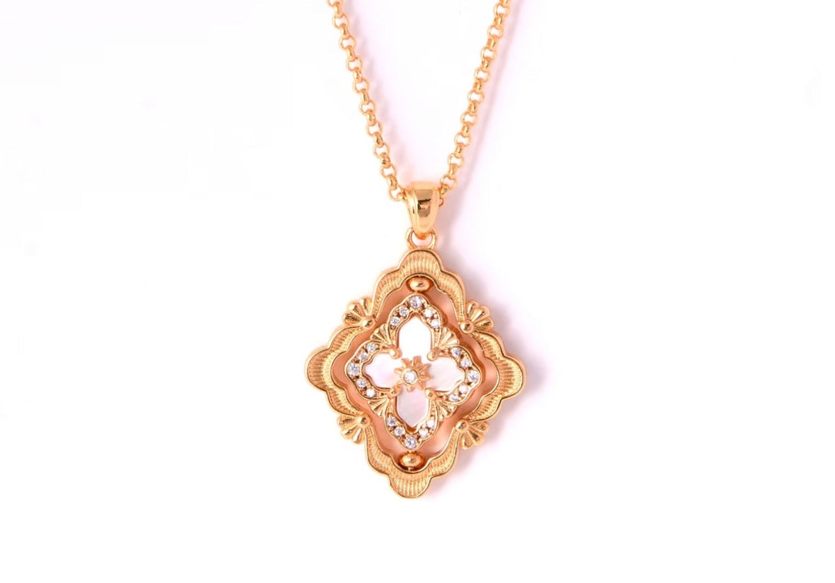 [⭐Haelin Jewelry] B.C.L ENAMEL ROTATING SINGLE-DIAMOND NECKLACE（Various colors）