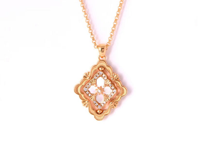 [⭐Haelin Jewelry] B.C.L ENAMEL ROTATING SINGLE-DIAMOND NECKLACE（Various colors）