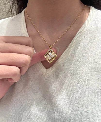 [⭐Haelin Jewelry] B.C.L ENAMEL ROTATING SINGLE-DIAMOND NECKLACE（Various colors）