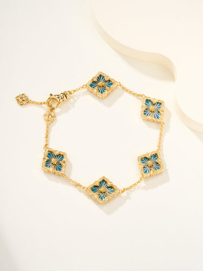[⭐Haelin Jewelry]B.C.L ENAMELED Five-Flower Bracelet（Various Colors)