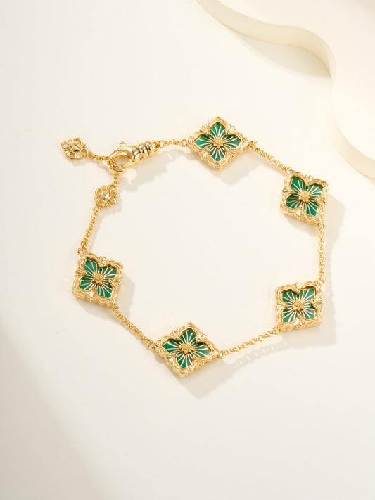 [⭐Haelin Jewelry]B.C.L ENAMELED Five-Flower Bracelet（Various Colors)