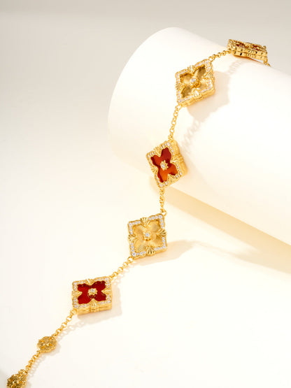 [⭐Haelin Jewelry]B.C.L ENAMELED Five-Flower Bracelet（Various Colors) BIG SIZE