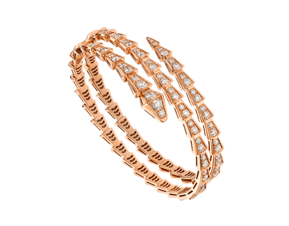 [⭐Haelin Jewelry]SERPENTI BRACELET PINK GOLD DIAMOND DOUBLE ROW