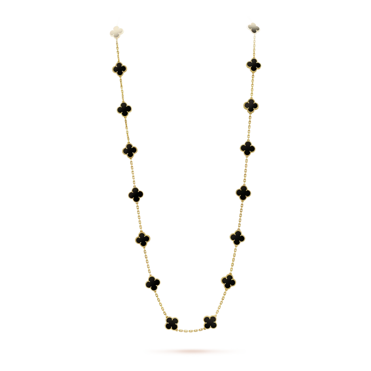 [⭐Haelin Jewelry]CLOVER 20 MOTIFS ONYX NECKLACE