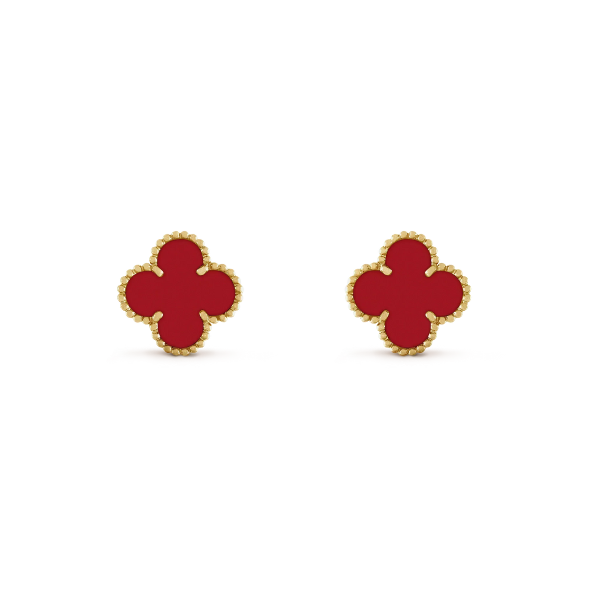 [⭐Haelin Jewelry]CLOVER MINI 9.5MM CARNELIAN EARRINGS