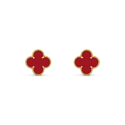 [⭐Haelin Jewelry]CLOVER MINI 9.5MM CARNELIAN EARRINGS