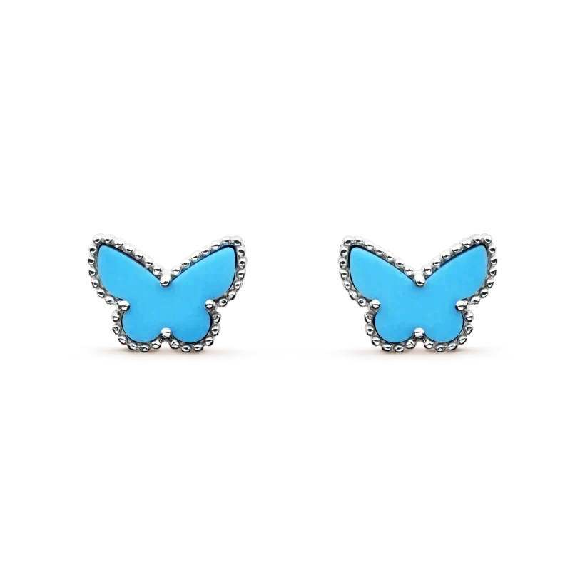 [⭐Haelin Jewelry]BUTTERFLY TURQUOISE EARRINGS SILVER