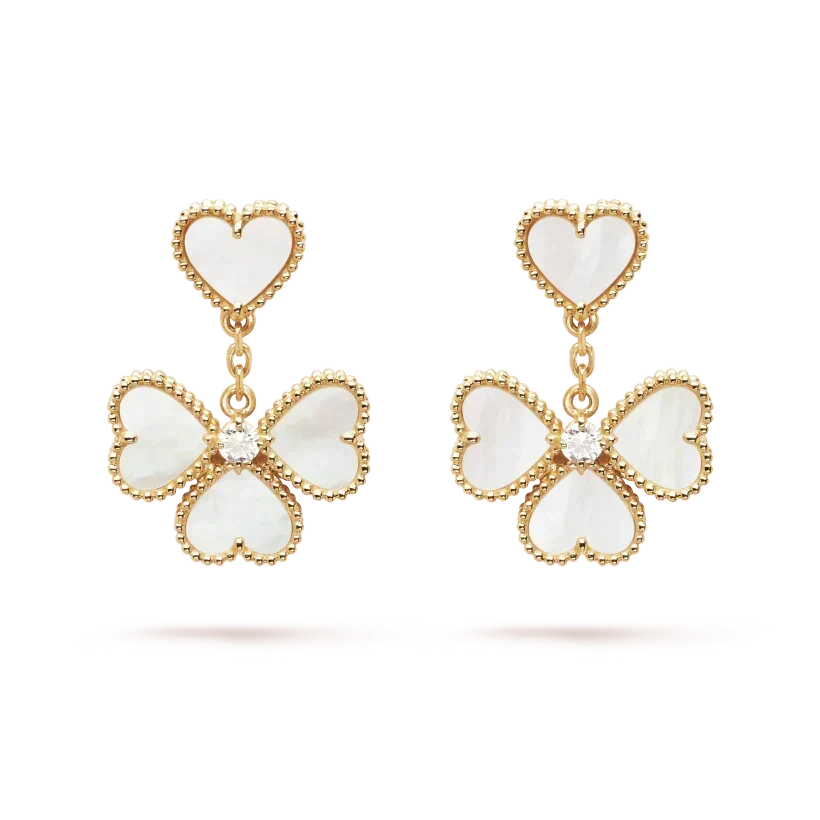 [⭐Haelin Jewelry]CLOVER SWEET WHITE MOP EARRINGS