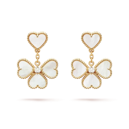 [⭐Haelin Jewelry]CLOVER SWEET WHITE MOP EARRINGS