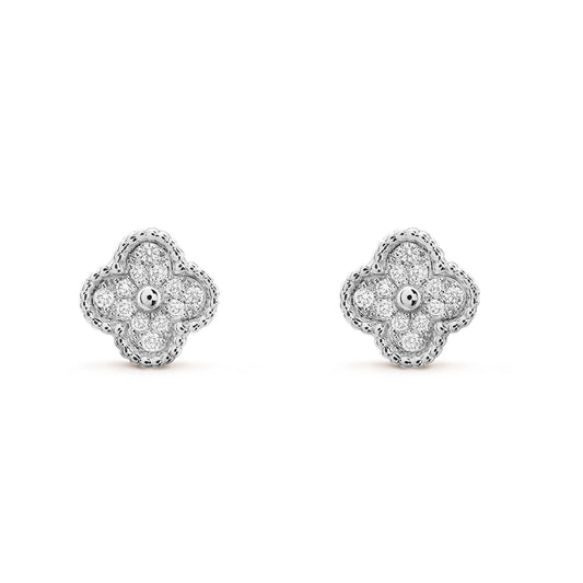 [⭐Haelin Jewelry]CLOVER MINI DIAMOND STUD EARRINGS