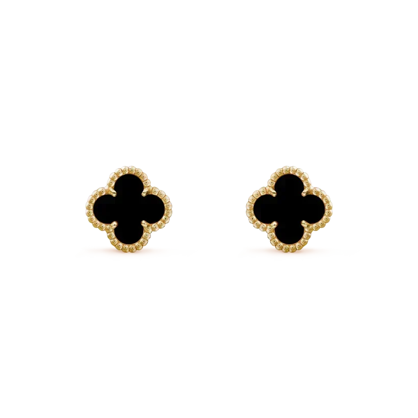 [⭐Haelin Jewelry]CLOVER MINI 9.5MM BLACK MOP EARRINGS