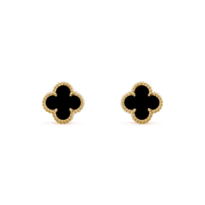 [⭐Haelin Jewelry]CLOVER MINI 9.5MM BLACK MOP EARRINGS