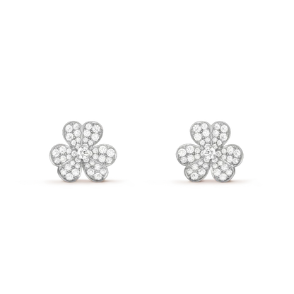 [⭐Haelin Jewelry]CLOVER COMOS DIAMOND EARRINGS SILVER