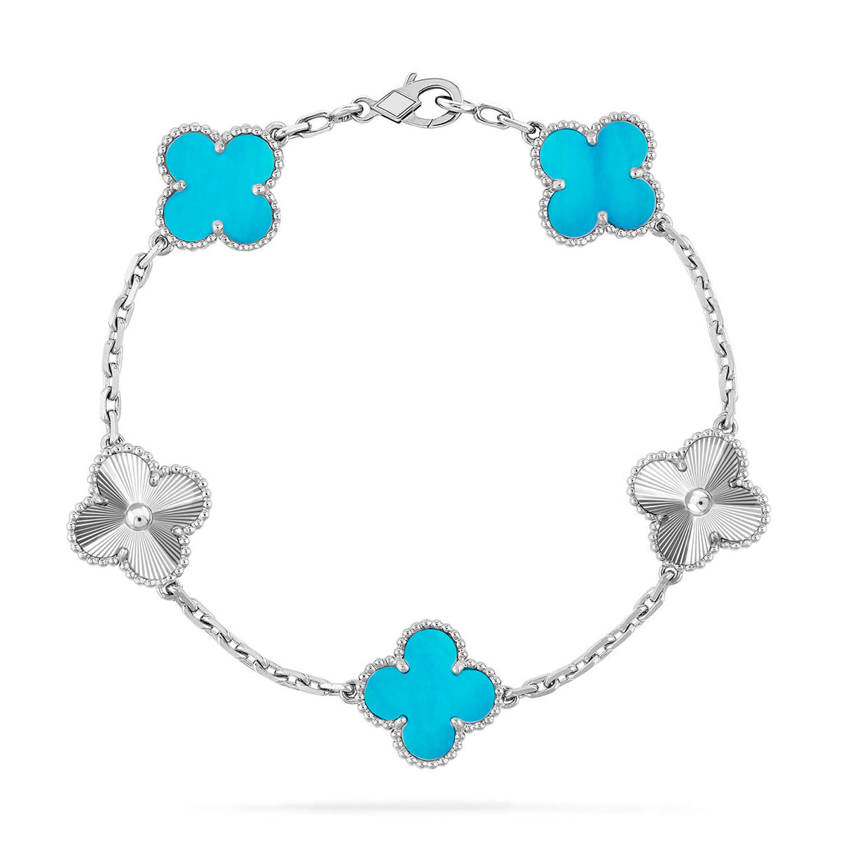 [⭐Haelin Jewelry] CLOVER 5 MOTIF TURQUOISE BRACELET COLLECTION