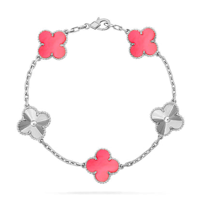 [⭐Haelin Jewelry] CLOVER 5 MOTIFS  PINK MOP BRACELET COLLECTION