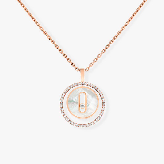 [⭐Haelin Jewelry]Demo MOVE 1 DIAMOND WHITE MOTHER OF PEARL PINK GOLD DIAMOND NECKLACE