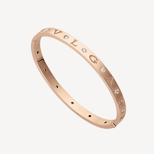 [⭐Haelin Jewelry]ZERO 1 PINK GOLD 12 DIAMONDS BRACELET
