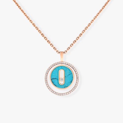 [⭐Haelin Jewelry]Demo MOVE 1 DIAMOND TURQUOISE PINK GOLD DIAMOND NECKLACE