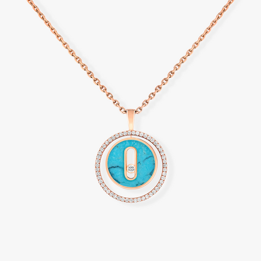 [⭐Haelin Jewelry]Demo MOVE 1 DIAMOND TURQUOISE PINK GOLD DIAMOND NECKLACE