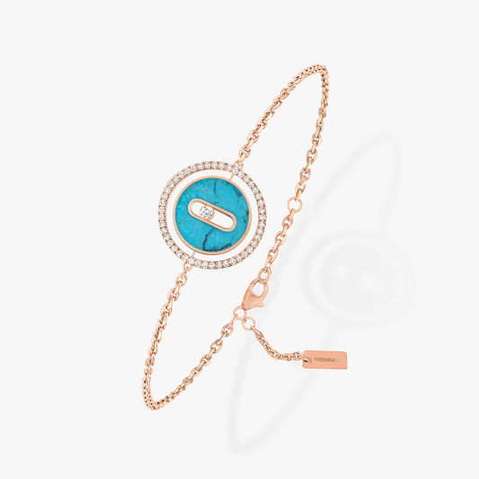 [⭐Haelin Jewelry]Demo MOVE TURQUOISE PINK GOLD DIAMOND BRACELET
