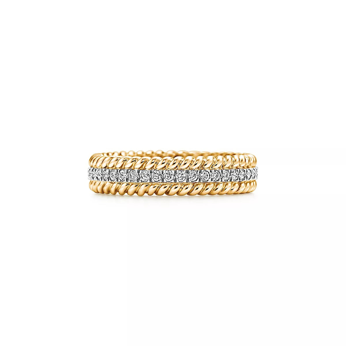 [Haelin Jewelry]ROPE TWO-ROW GOLD DIAMOND RING