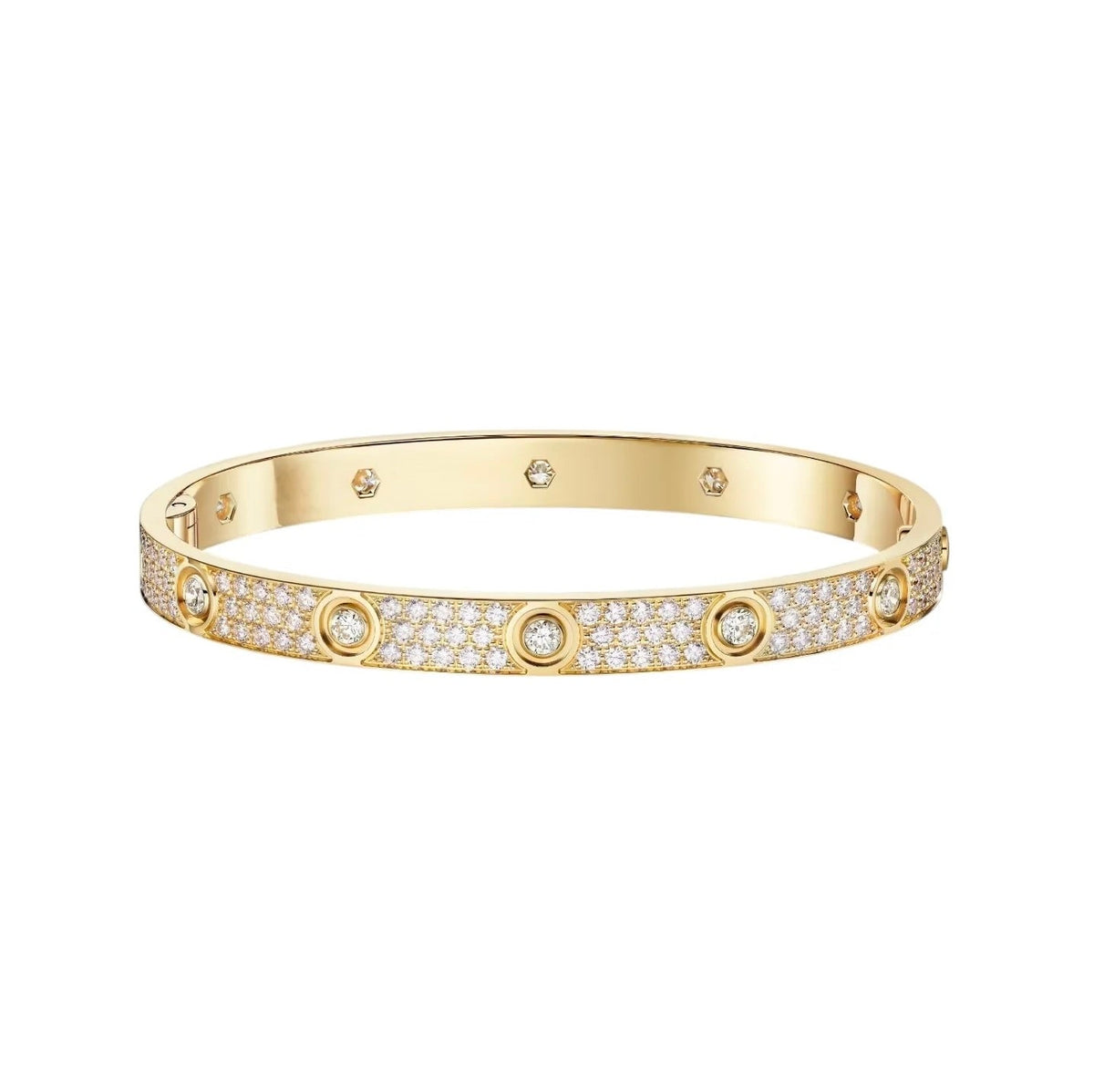[⭐Haelin Jewelry]LOVE BRACELET 6.1MM DIAMOND-PAVED 10 BIG DIAMONDS