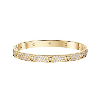 [⭐Haelin Jewelry]LOVE BRACELET 6.1MM DIAMOND-PAVED 10 BIG DIAMONDS