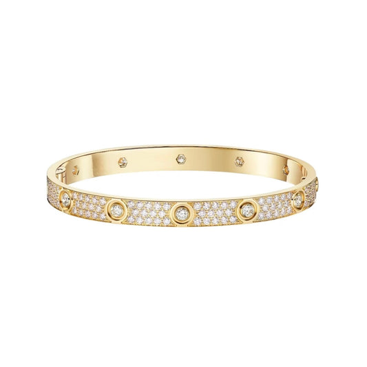 [⭐Haelin Jewelry]LOVE BRACELET 6.1MM DIAMOND-PAVED 10 BIG DIAMONDS