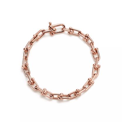 [Haelin Jewelry]HARDWEAR SMALL LINK 26 MOTIF PINK GOLD BRACELET