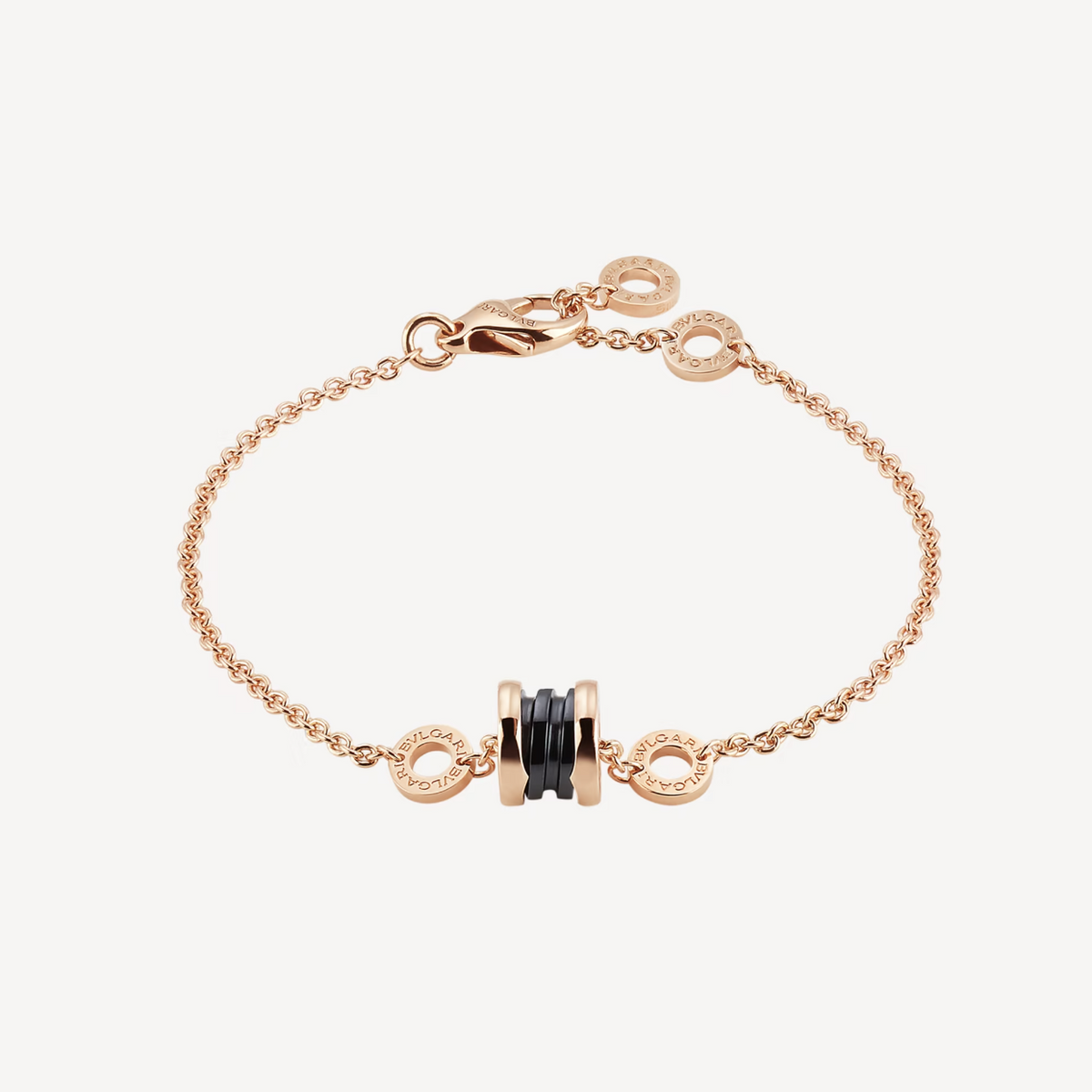 [⭐Haelin Jewelry]ZERO 1 SOFT PINK GOLD AND BLACK CERAMIC BRACELET