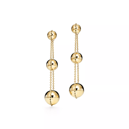 [Haelin Jewelry]TRIPLE DROP GOLD EARRINGS