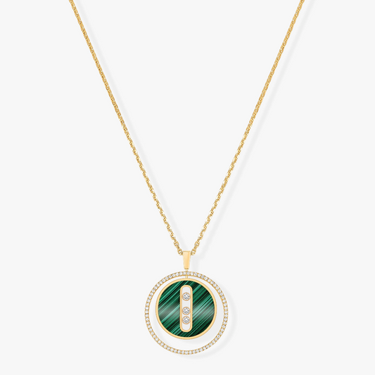 [⭐Haelin Jewelry]Demo MOVE 3 DIAMOND MALACHITE GOLD DIAMOND NECKLACE