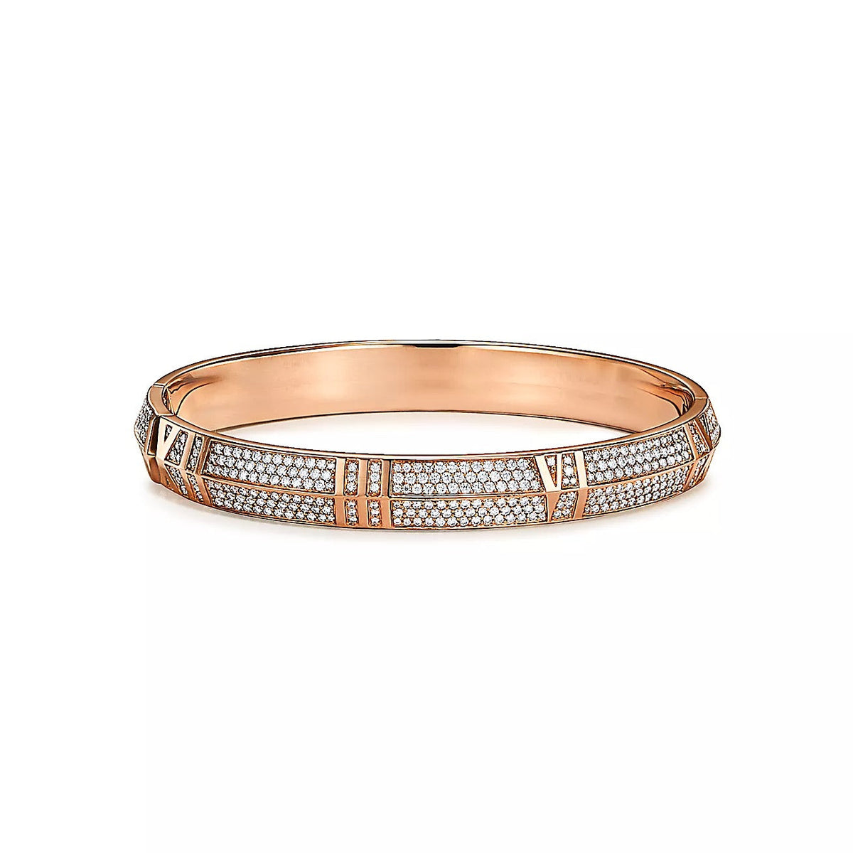 [Haelin Jewelry]ATLAS X PINK GOLD DIAMOND PAVED BRACELET