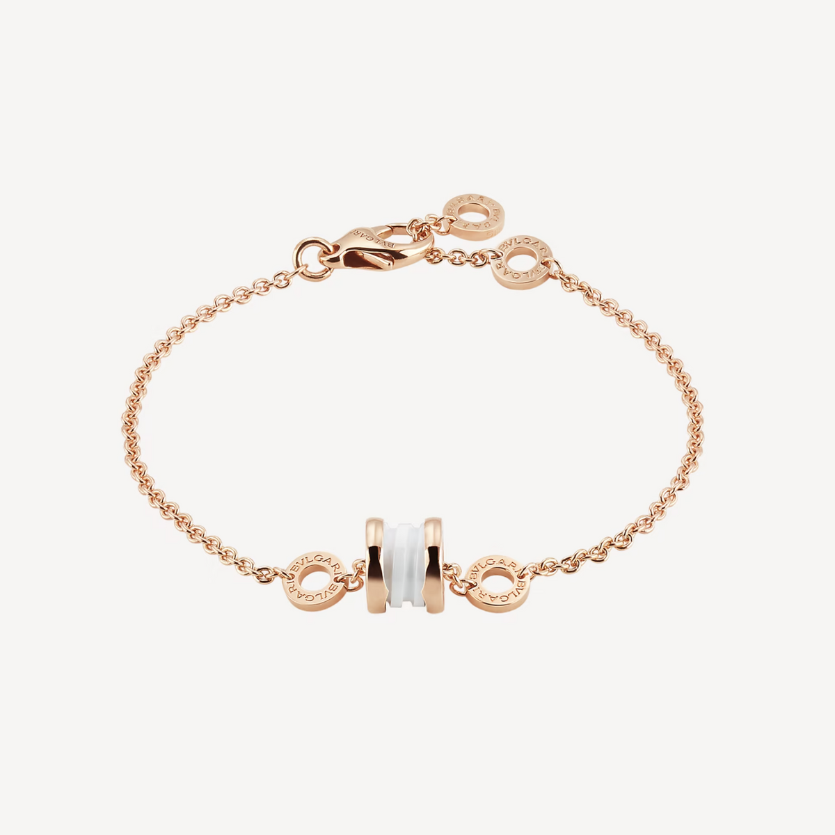 [⭐Haelin Jewelry]ZERO 1 SOFT PINK GOLD AND WHITE CERAMIC BRACELET