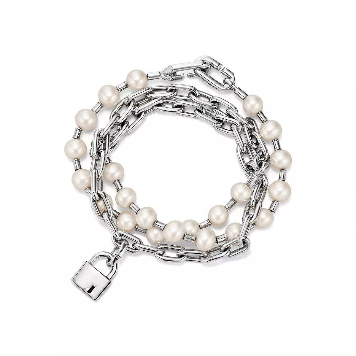 [Haelin Jewelry]PEARL LOCK SILVER BRACELET