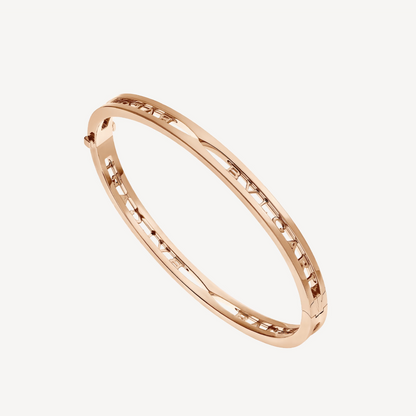 [⭐Haelin Jewelry]ZERO 1 SPIRAL LOGO PINK GOLD BRACELET
