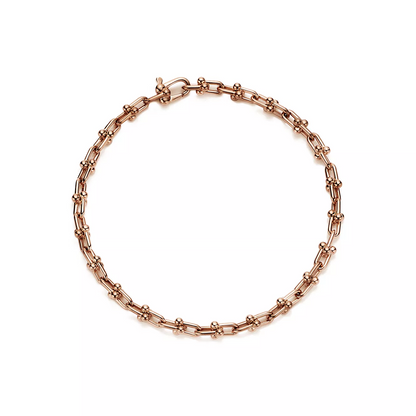 [Haelin Jewelry]HARDWEAR MICRO LINK 44 MOTIF PINK GOLD BRACELET
