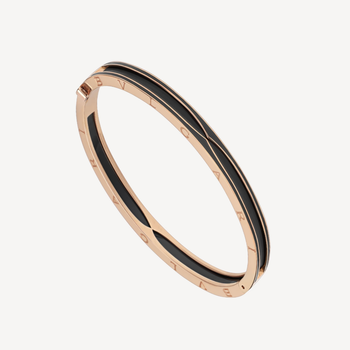 [⭐Haelin Jewelry]ZERO 1 PINK GOLD WITH MATTE BLACK CERAMIC BRACELET