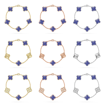 [⭐Haelin Jewelry]CLOVER 5 MOTIF BLUE VEINS BRACELET COLLECTION