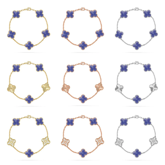 [⭐Haelin Jewelry]CLOVER 5 MOTIF BLUE VEINS BRACELET COLLECTION