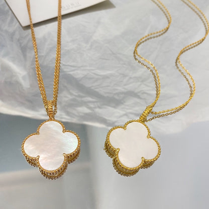 [⭐Haelin Jewelry]CLOVER 25MM MOP LARGE PENDANT NECKLACE