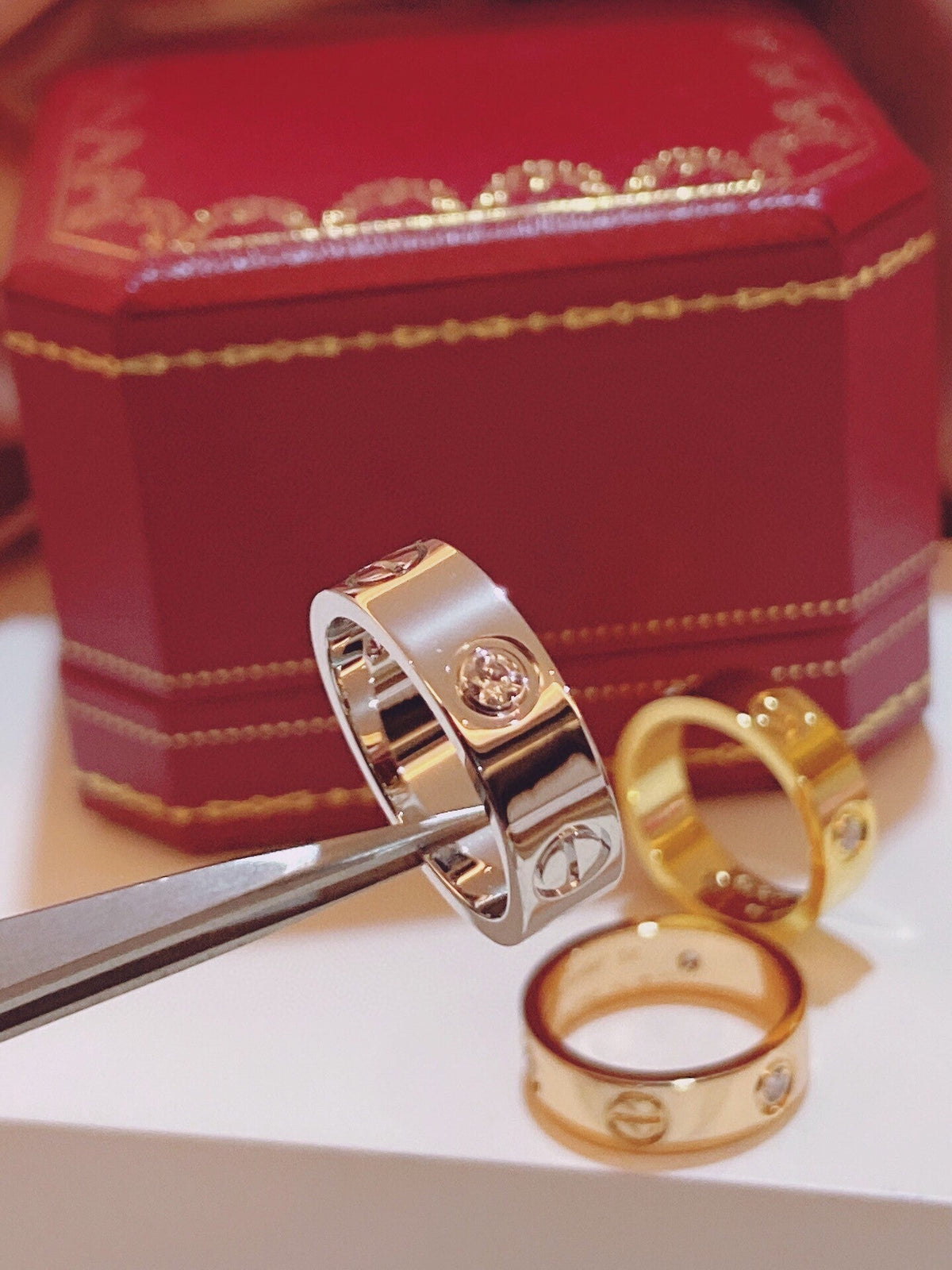 [⭐Haelin Jewelry]Three-Diamond Ring