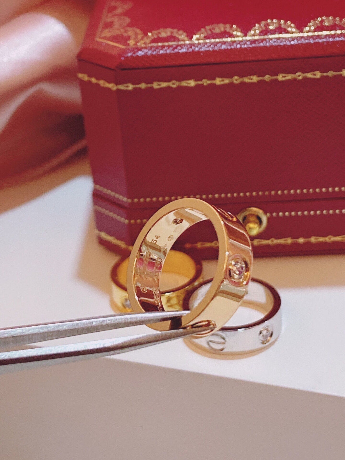 [⭐Haelin Jewelry]Three-Diamond Ring