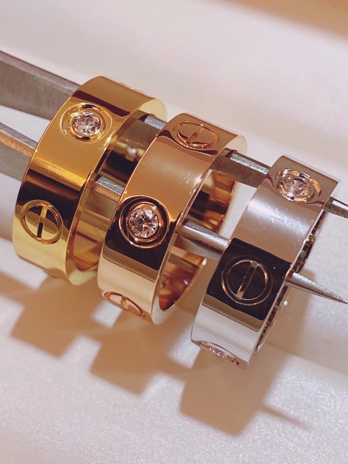 [⭐Haelin Jewelry]Three-Diamond Ring