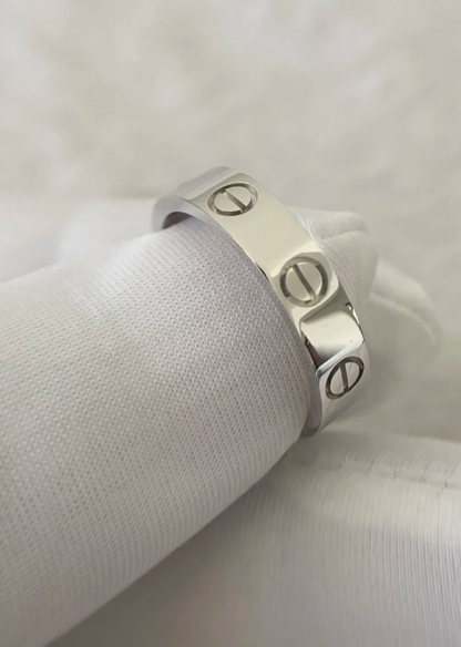 [⭐Haelin Jewelry]LOVE RING 4MM 1 DIAMOND SILVER
